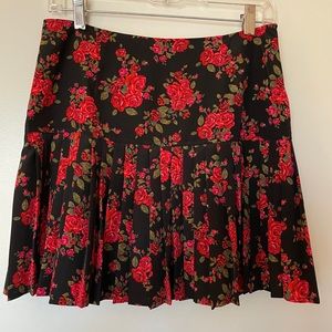 NWOT Rose satin Skirt